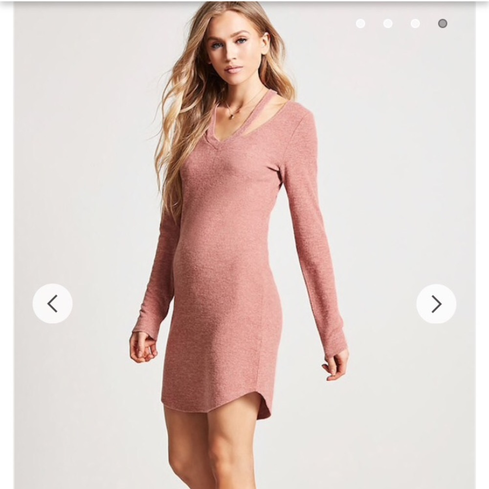 Mauve fleece dress